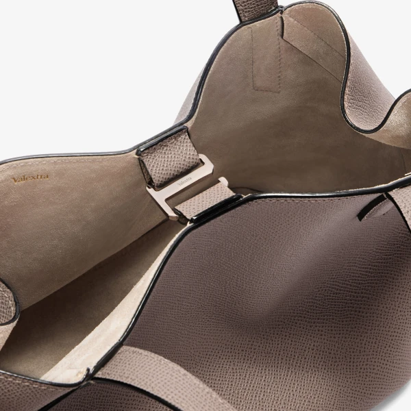 Valextra Vivi Gio Two Handles Bag in Sahara Brown | Totes & Top-Handle Bags | Luxury Shoes 