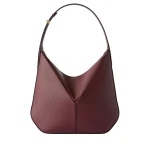 Valextra Vivi Hobo Medium Bag in Claret Red | Shoulder & Crossbody Bags | Luxury Shoes 