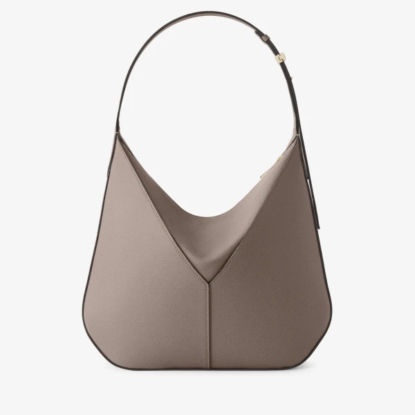 Valextra Vivi Hobo Medium Bag in Sahara Brown | Shoulder & Crossbody Bags | Luxury Shoes 