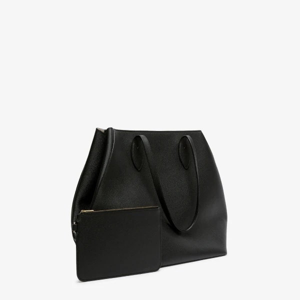 Valextra Vivi Shopping Large Bag in Black | Totes & Top-Handle Bags | Luxury Shoes 
