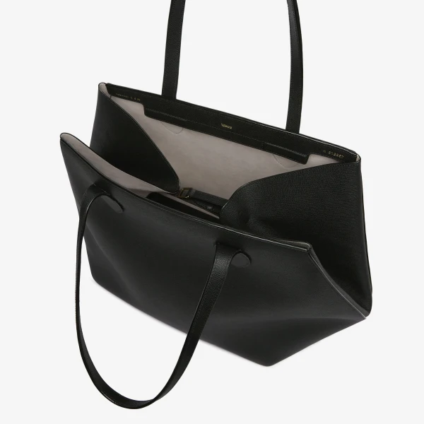Valextra Vivi Shopping Large Bag in Black | Totes & Top-Handle Bags | Luxury Shoes 