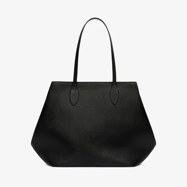 Valextra Vivi Shopping Large Bag in Black | Totes & Top-Handle Bags | Luxury Shoes 