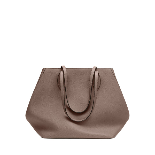 Valextra Vivi Shopping Large Bag in Sahara Brown | Totes & Top-Handle Bags | Luxury Shoes 