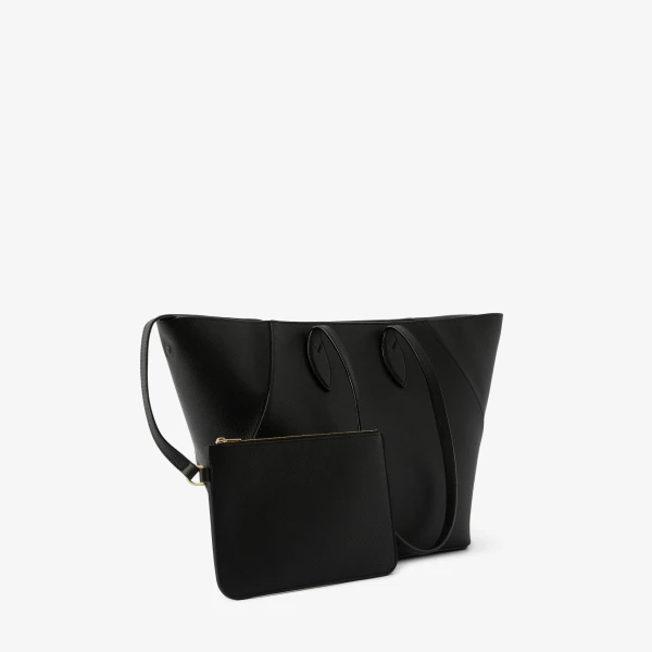 Valextra Vivi Shopping Medium Bag in Black | Totes & Top-Handle Bags | Luxury Shoes 