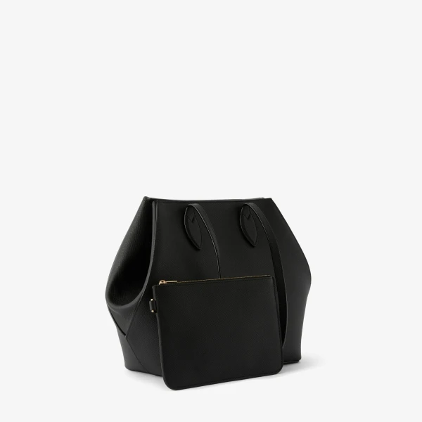 Valextra Vivi Shopping Medium Bag in Black | Totes & Top-Handle Bags | Luxury Shoes 