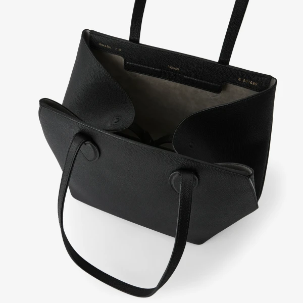 Valextra Vivi Shopping Medium Bag in Black | Totes & Top-Handle Bags | Luxury Shoes 