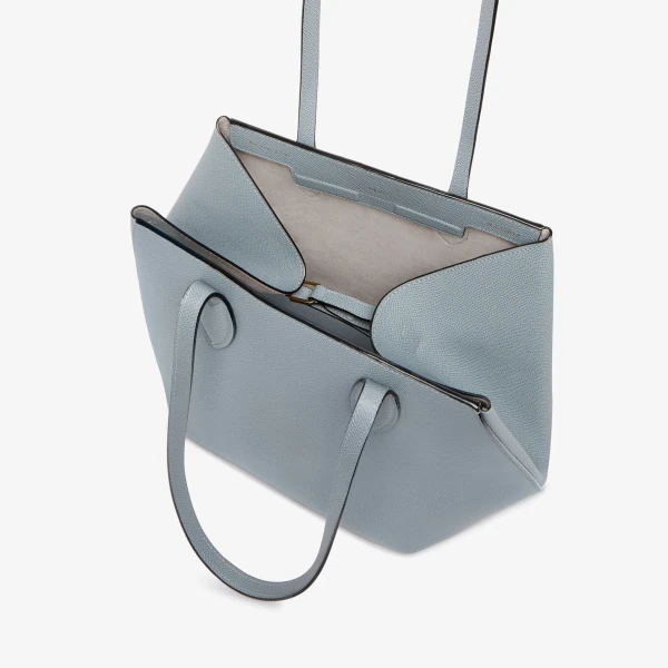 Valextra Vivi Shopping Medium Bag in Niagara Blue | Totes & Top-Handle Bags | Luxury Shoes 