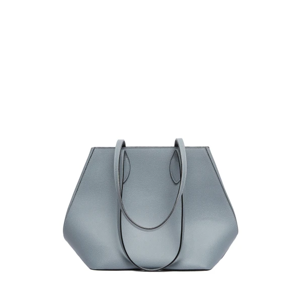 Valextra Vivi Shopping Medium Bag in Niagara Blue | Totes & Top-Handle Bags | Luxury Shoes 