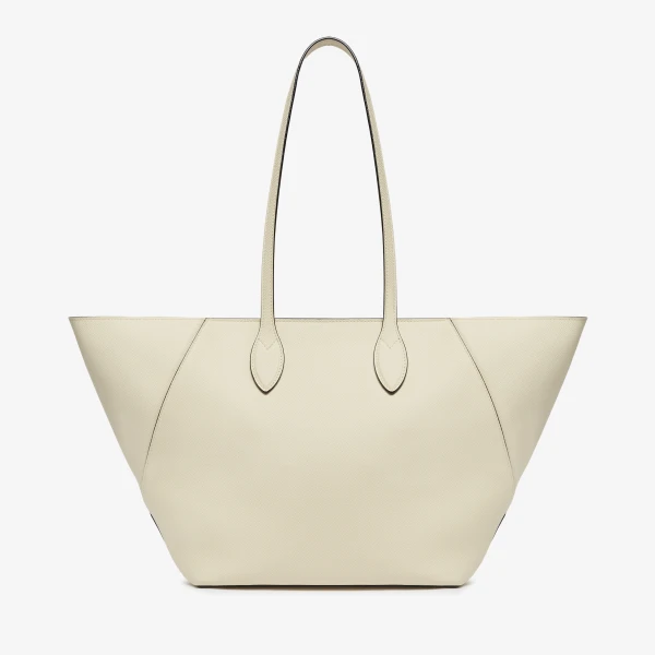 Valextra Vivi Shopping Medium Bag in Pergamena White | Totes & Top-Handle Bags | Luxury Shoes 