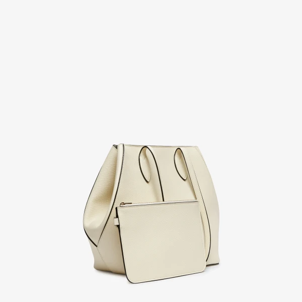 Valextra Vivi Shopping Medium Bag in Pergamena White | Totes & Top-Handle Bags | Luxury Shoes 