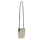 Valextra Vivi Textured Canvas Crossbody Phone Bag in Grey and Black | Shoulder & Crossbody Bags | Luxury Shoes 