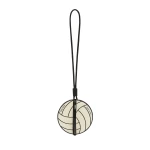 Valextra Volleyball Charm in Pergamena White and Black | Bag charms | Luxury Shoes 