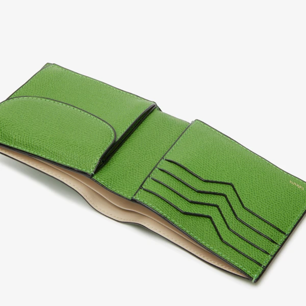 Valextra Wallet 4CC with Coin Holder in Grass Green | Cases | Luxury Shoes 
