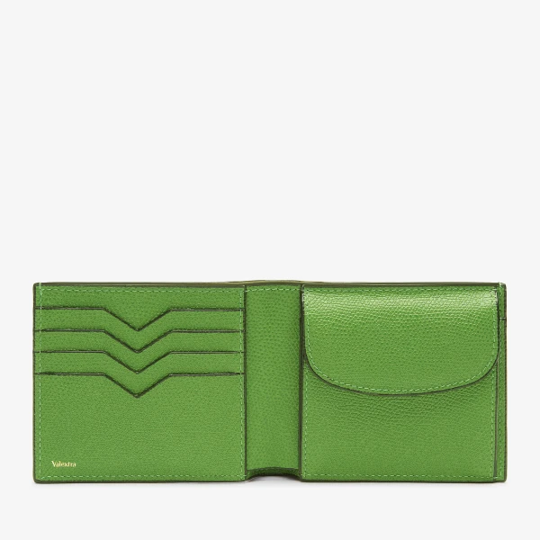 Valextra Wallet 4CC with Coin Holder in Grass Green | Cases | Luxury Shoes 