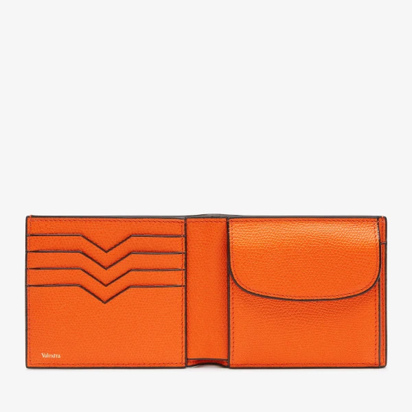 Valextra Wallet 4CC with Coin Holder in Lobster Red | Cases | Luxury Shoes 