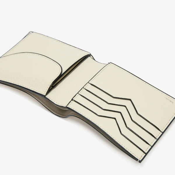 Valextra Wallet 4CC with Coin Holder in Pergamena White | Wallets & Purses | Luxury Shoes 
