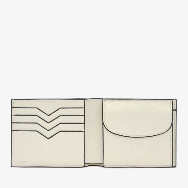 Valextra Wallet 4CC with Coin Holder in Pergamena White | Wallets & Purses | Luxury Shoes 