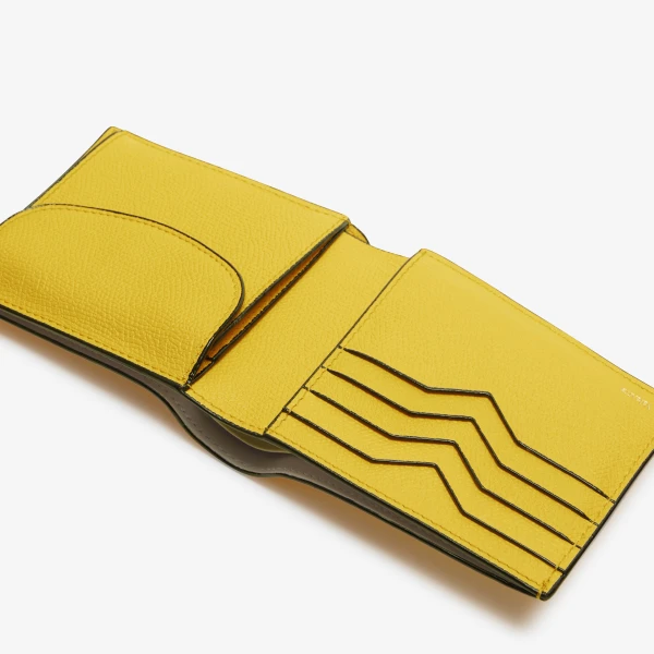 Valextra Wallet 4CC with Coin Holder in Yellow | Cases | Luxury Shoes 