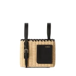 Valextra Wicker Bucket Micro Bag in Beige and Black | Bucket Bags | Luxury Shoes 