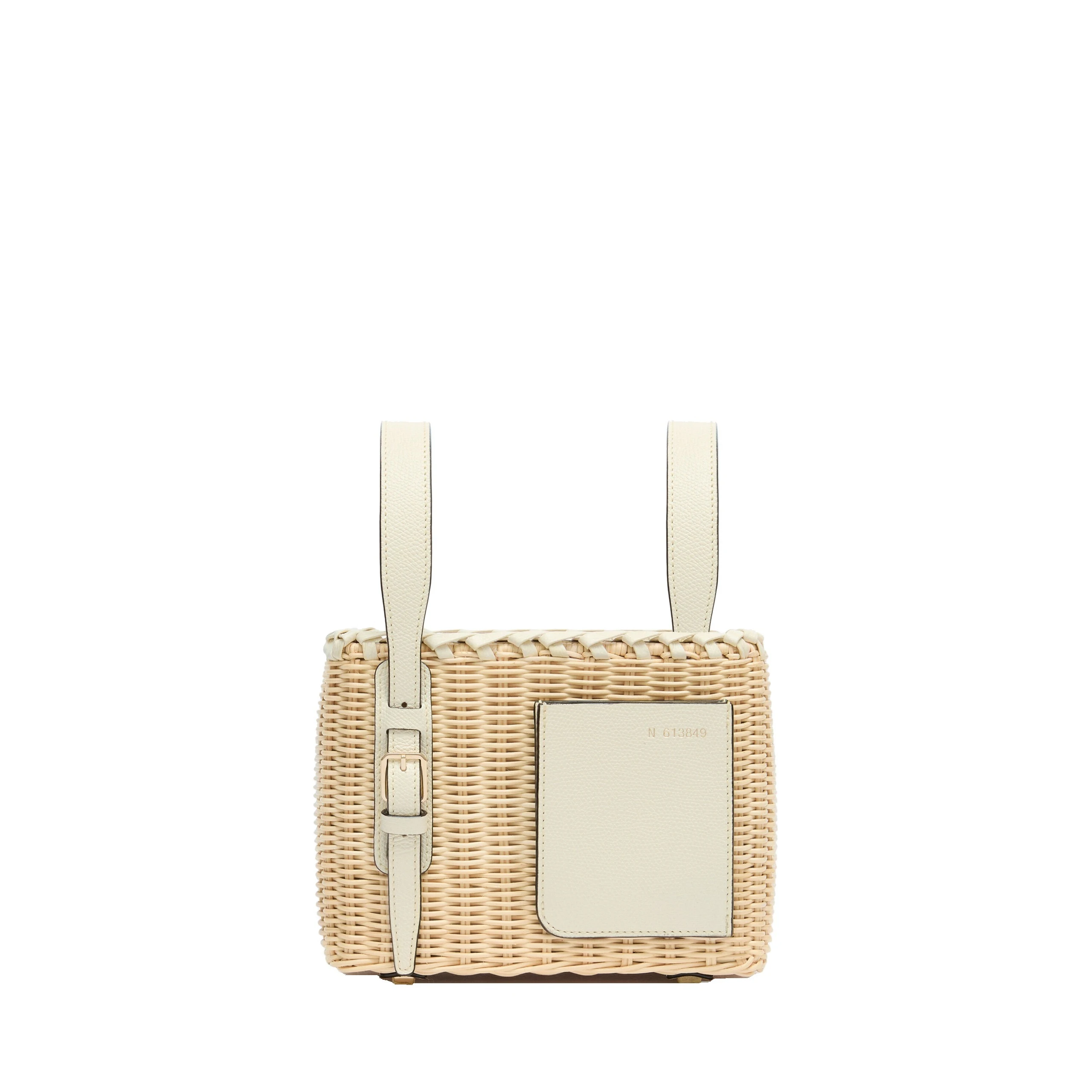 Valextra Wicker Bucket Micro Bag in Beige and Pergamena White Valextra Wicker Bucket Micro Bag in Beige and Pergamena White | Bucket Bags | Luxury Shoes