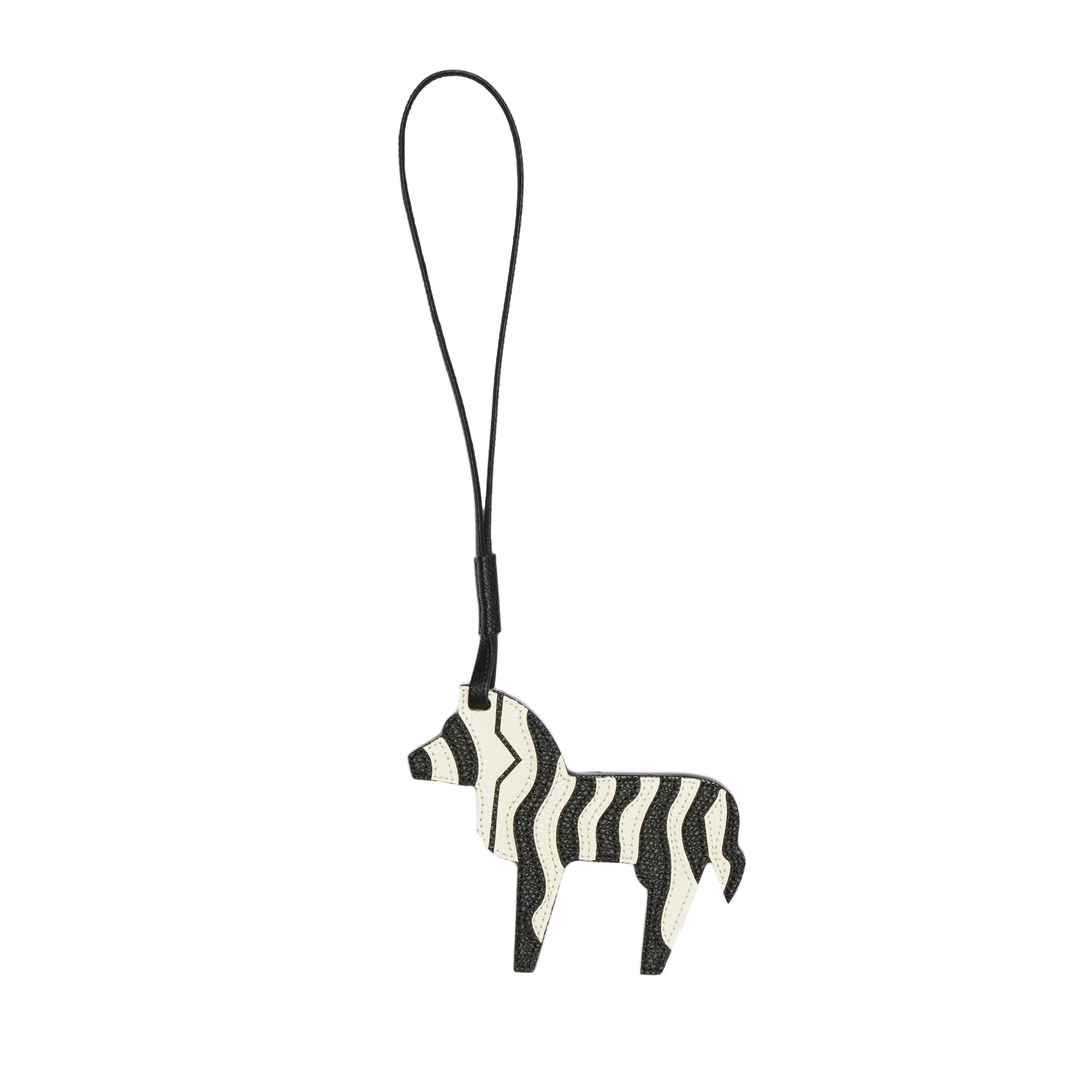 Valextra Zebra Charm in Pergamena White and Black Valextra Zebra Charm in Pergamena White and Black | Bag charms | Luxury Shoes
