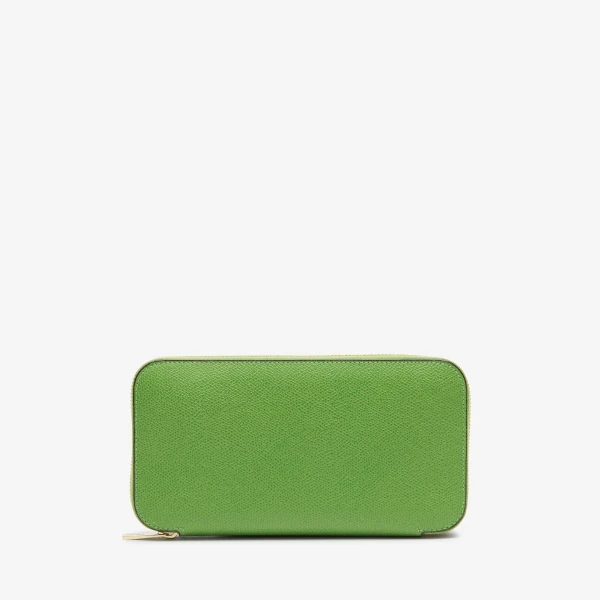Valextra Zip Around 10CC Wallet in Grass Green | Wallets & Purses | Luxury Shoes 
