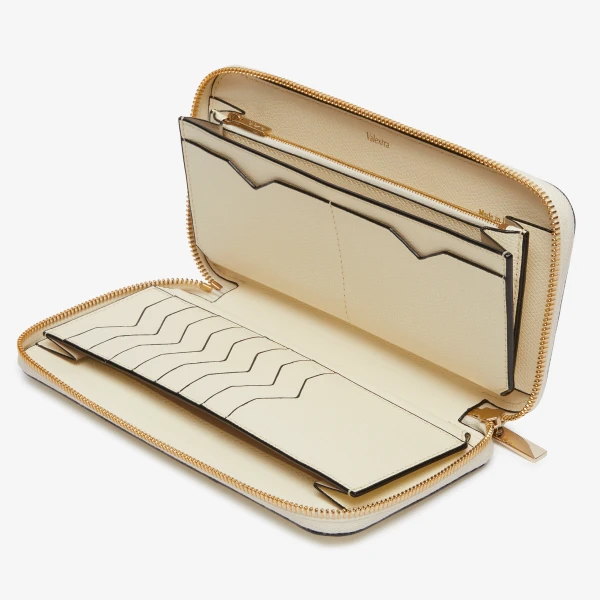 Valextra Zip Around 10CC Wallet in Pergamena White | Wallets & Purses | Luxury Shoes 