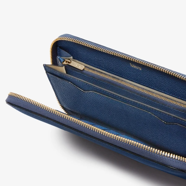 Valextra Zip Around 10CC Wallet in Sapphire Blue | Wallets & Purses | Luxury Shoes 