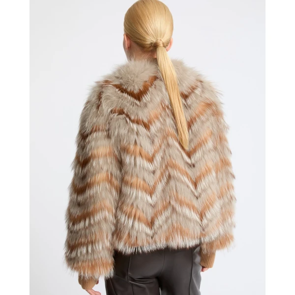 Yves Salomon Belted Merino Knit and Fox Fur Cardigan in Sandy Beige | Cardigan | Luxury Shoes 