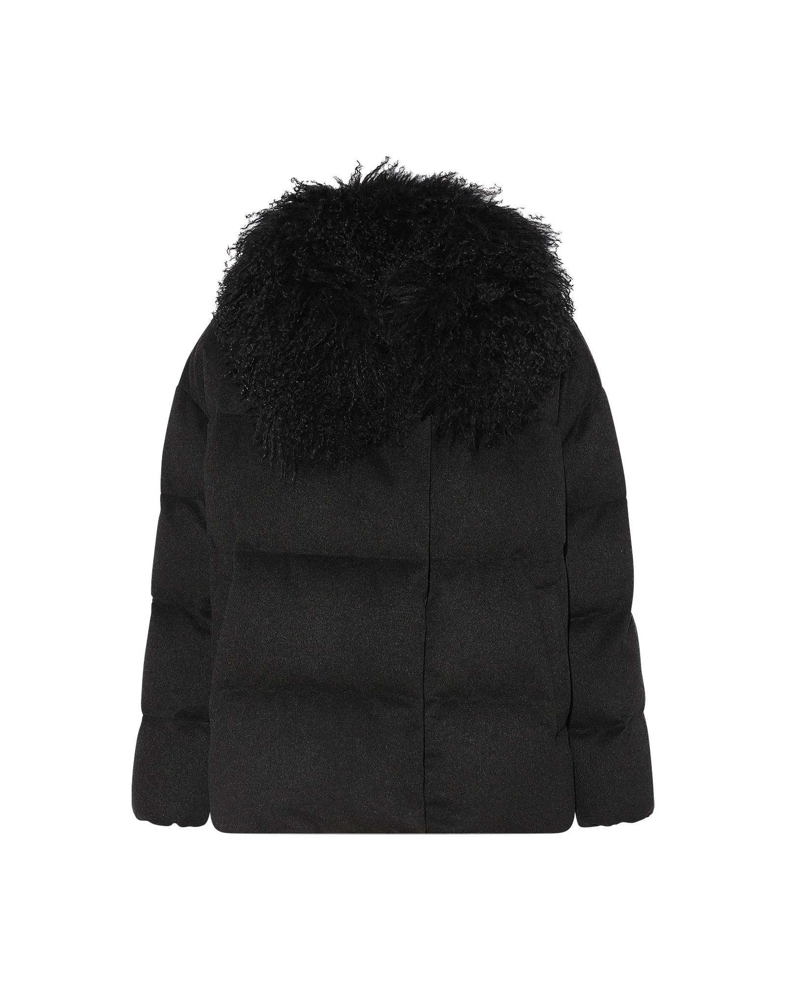 Yves Salomon Cashmere Down Jacket with Long Curly Lambskin Collar in Black Yves Salomon Cashmere Down Jacket with Long Curly Lambskin Collar in Black | Jackets | Luxury Shoes