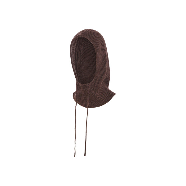Yves Salomon Cashmere Knit Balaclava in Brown | Hats | Luxury Shoes 