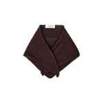Yves Salomon Cashmere Knit Bandana in Brown | Scarves | Luxury Shoes 