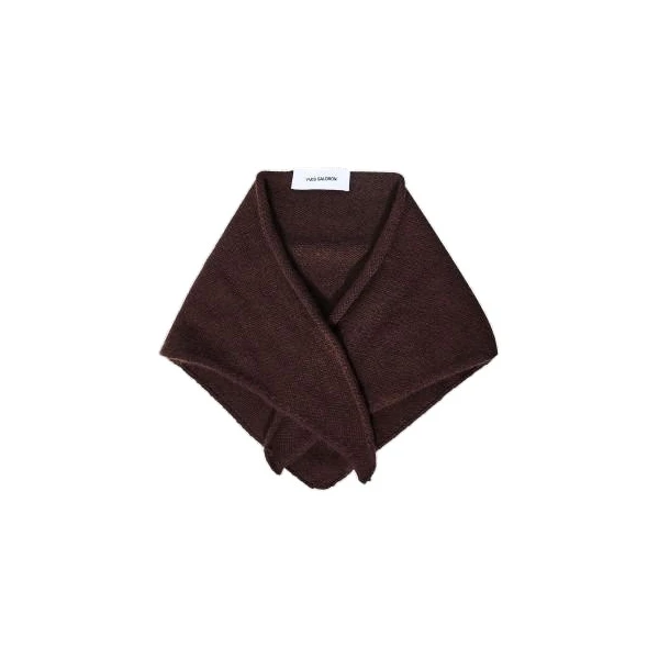 Cashmere Knit Bandana in Brown
