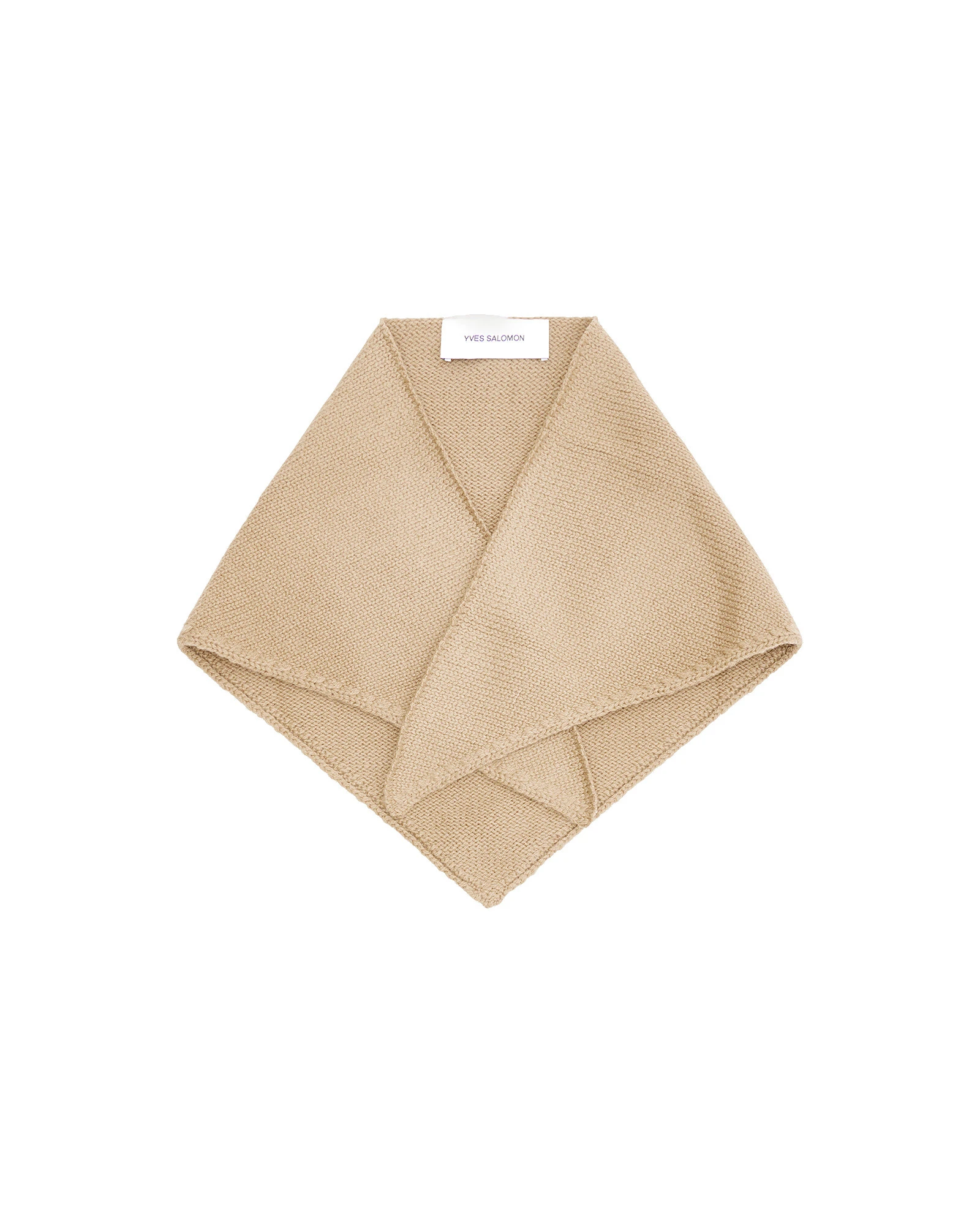 Yves Salomon Cashmere Knit Bandana in Dark Camel Yves Salomon Cashmere Knit Bandana in Dark Camel | Scarves | Luxury Shoes