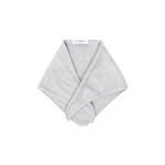 Yves Salomon Cashmere Knit Bandana in Light Grey | Scarves | Luxury Shoes 