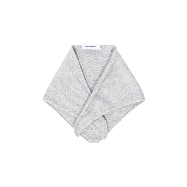 Cashmere Knit Bandana in Light Grey