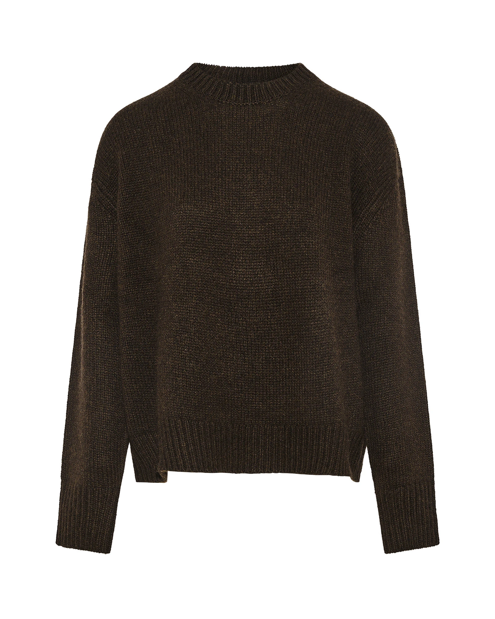 Yves Salomon Cashmere Knit Crew Neck Sweater in Brown Yves Salomon Cashmere Knit Crew Neck Sweater in Brown | Sweaters | Luxury Shoes