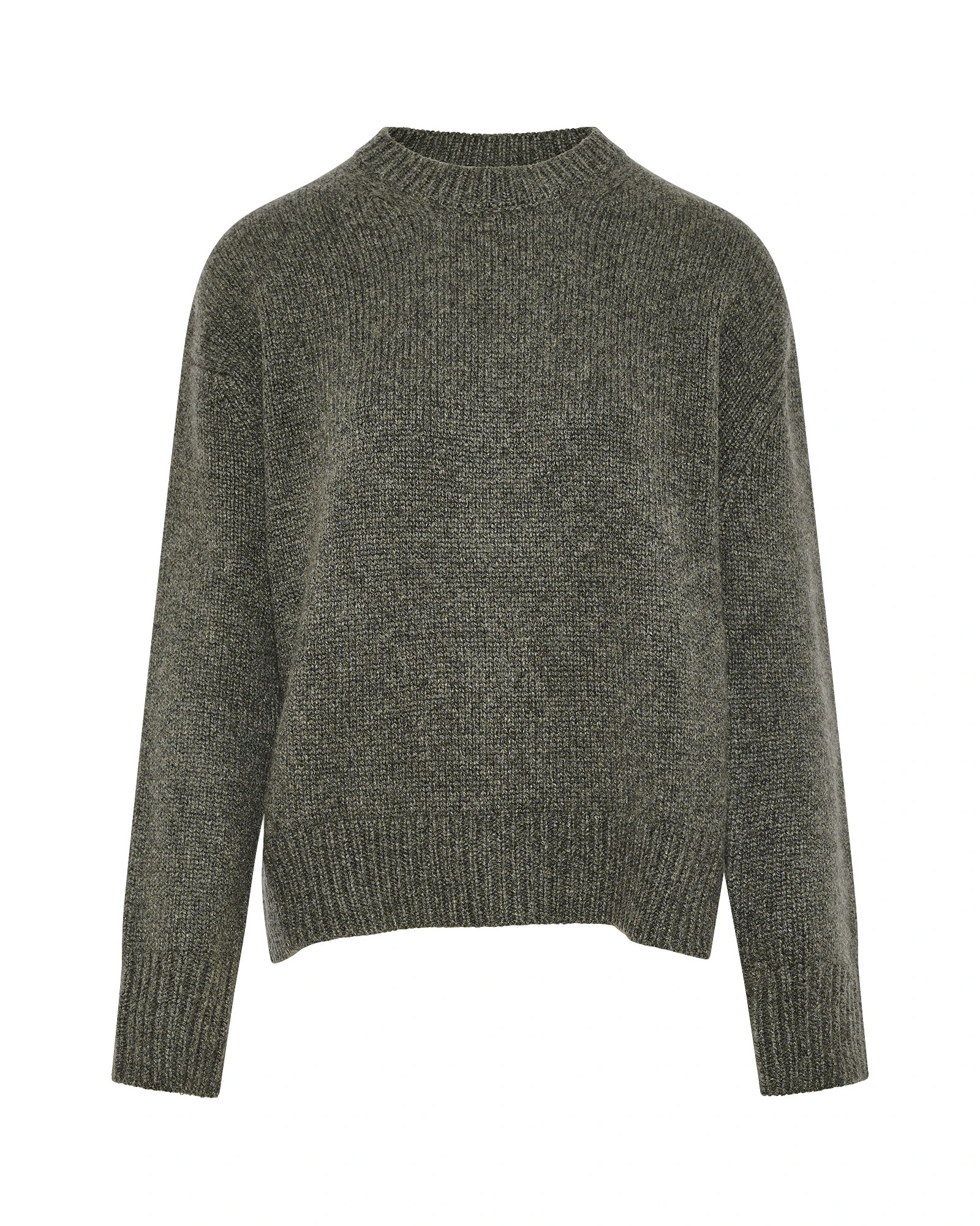 Yves Salomon Cashmere Knit Crew Neck Sweater in Grey Yves Salomon Cashmere Knit Crew Neck Sweater in Grey | Sweaters | Luxury Shoes