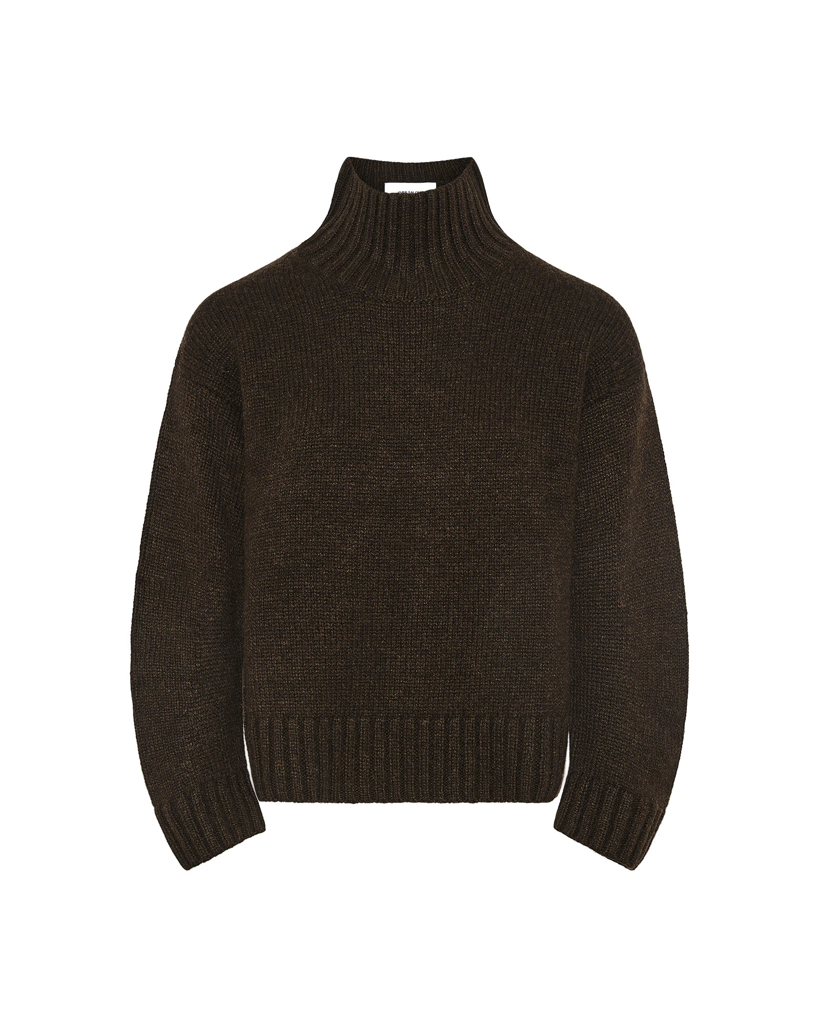 Yves Salomon Cashmere Knit Funnel Neck Sweater in Brown Yves Salomon Cashmere Knit Funnel Neck Sweater in Brown | Turtlenecks | Luxury Shoes