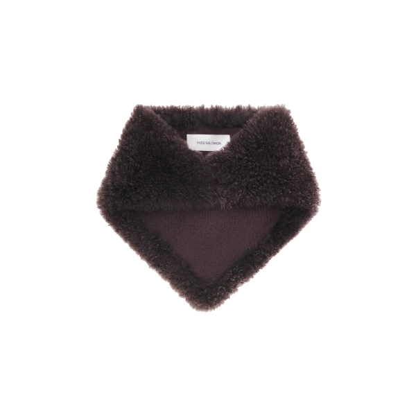 Cashmere Lambskin Shearling Bandana in Brown