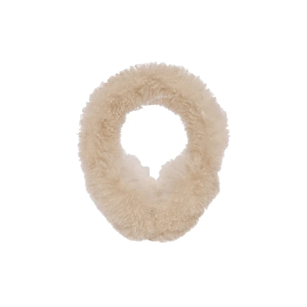 Cashmere Lambskin Shearling Earmuffs in Beige