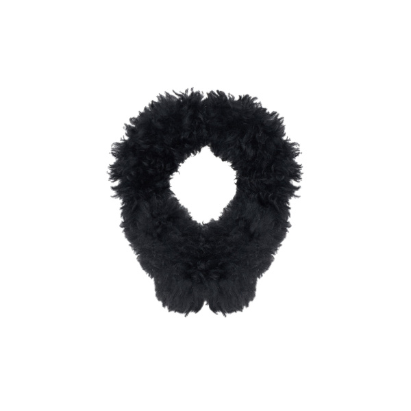 Yves Salomon Cashmere Lambskin Shearling Earmuffs in Black | Hats | Luxury Shoes 