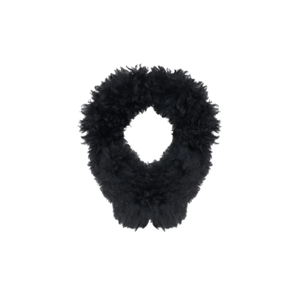 Cashmere Lambskin Shearling Earmuffs in Black