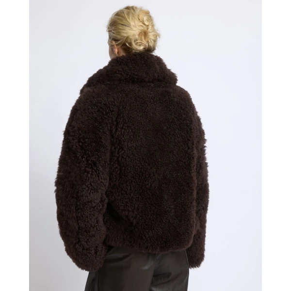 Yves Salomon Cashmere Lambskin and Merino Knit Jacket in Brown | Jackets | Luxury Shoes 