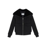 Yves Salomon Cashmere Wool Jacket with Mink Fur Collar in Black | Women | Luxury Shoes 