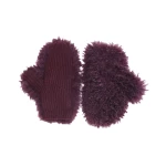 Yves Salomon Cashmere Wool Knit Mittens with Cashmere Lambskin in Bordeaux | Gloves | Luxury Shoes 