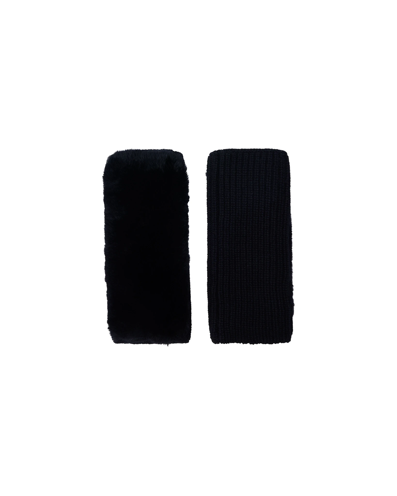 Yves Salomon Cashmere Wool and Rex Rabbit Fur Fingerless Gloves in Black Yves Salomon Cashmere Wool and Rex Rabbit Fur Fingerless Gloves in Black | Gloves | Luxury Shoes