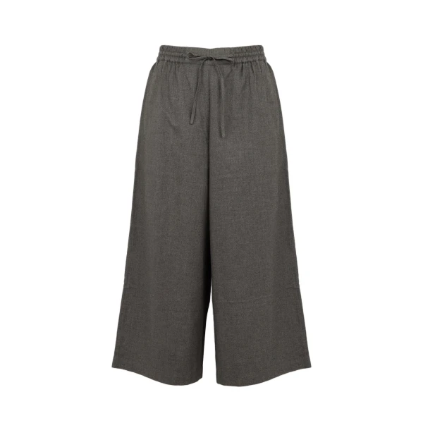 Cashmere and Cotton Culottes in Grey