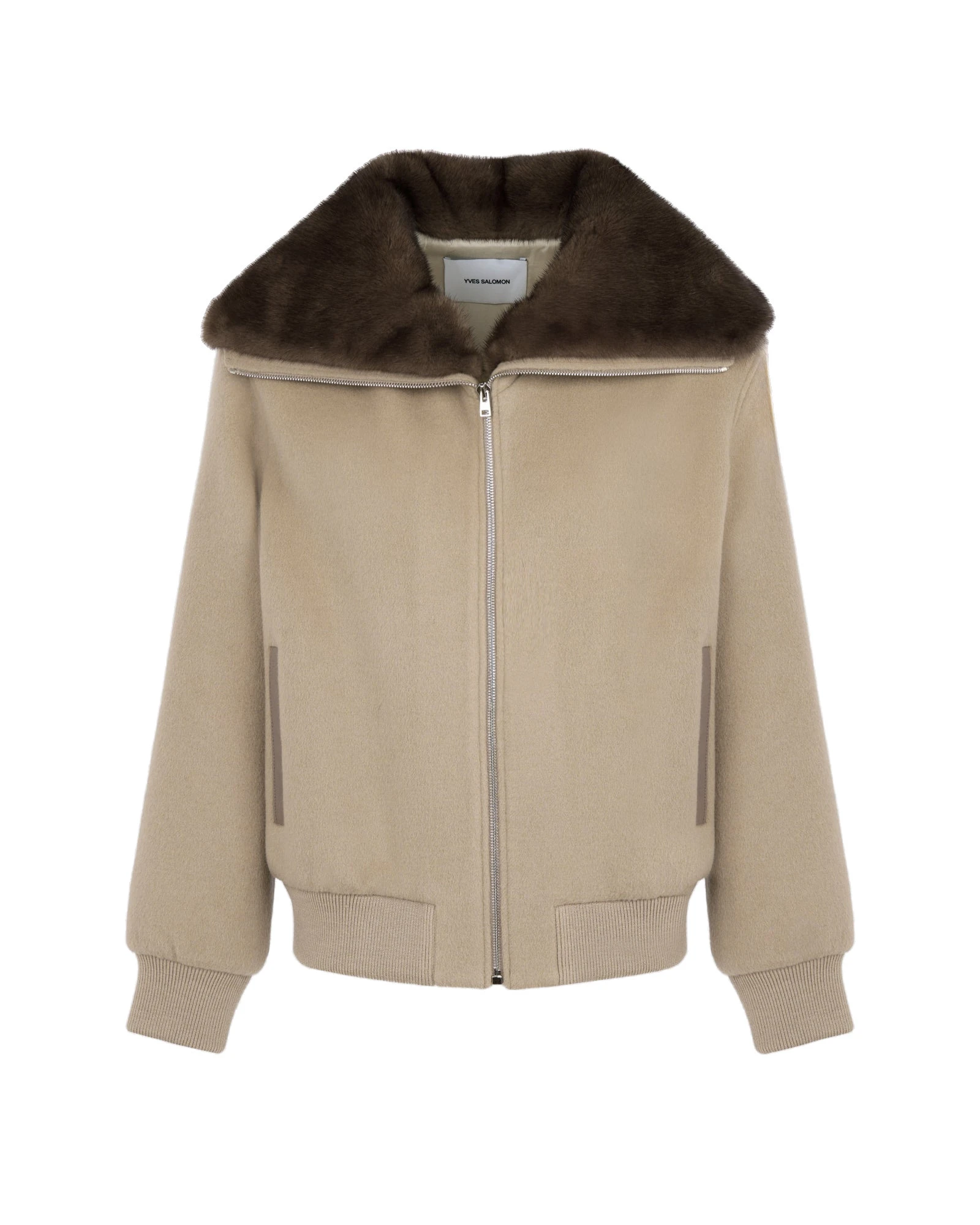 Yves Salomon Cropped Cashmere-Blend Blouson with Removable Mink Collar in Beige Yves Salomon Cropped Cashmere-Blend Blouson with Removable Mink Collar in Beige | Jackets | Luxury Shoes