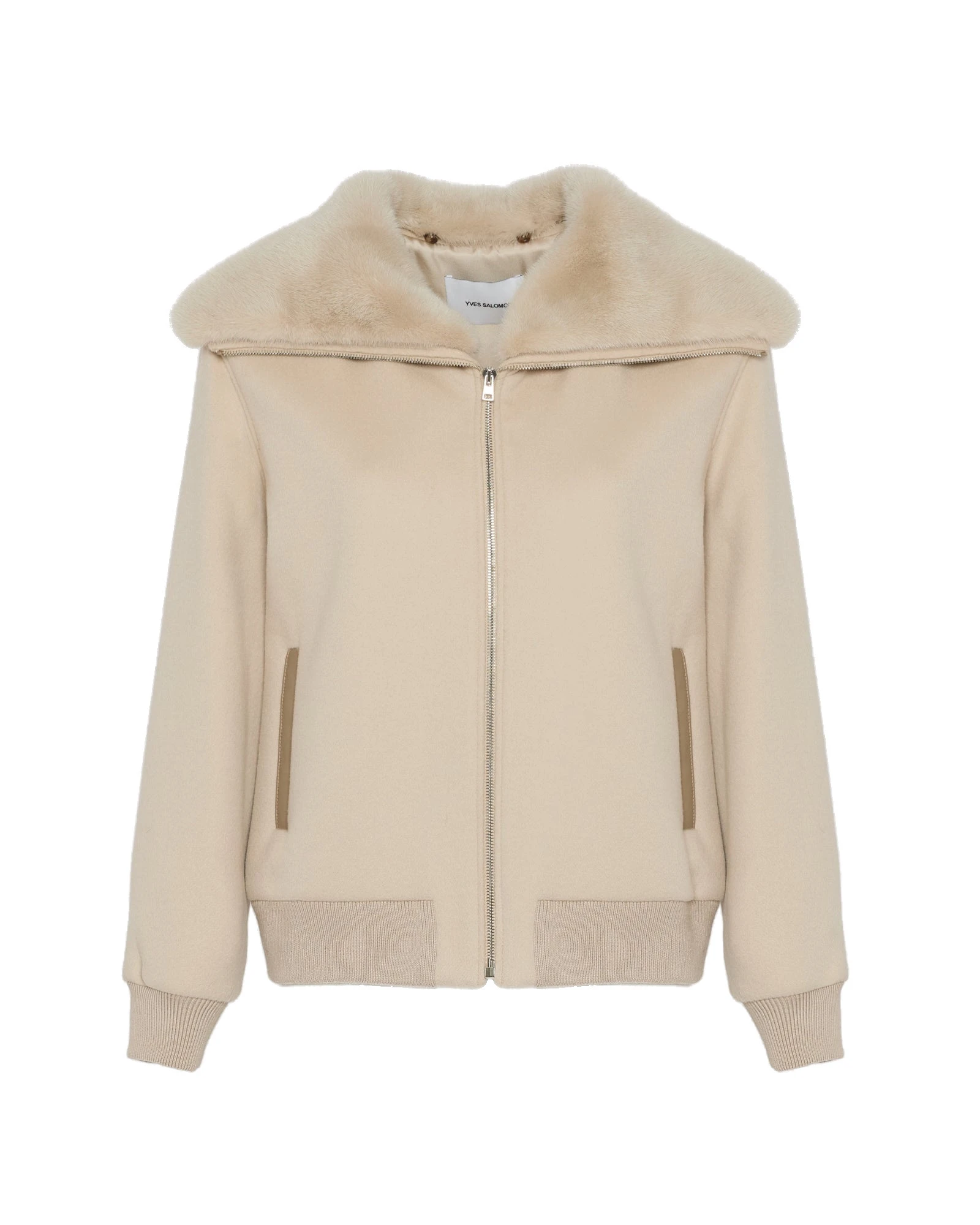 Yves Salomon Cropped Cashmere-Blend Blouson with Removable Mink Collar in Beige Yves Salomon Cropped Cashmere-Blend Blouson with Removable Mink Collar in Beige | Jackets | Luxury Shoes